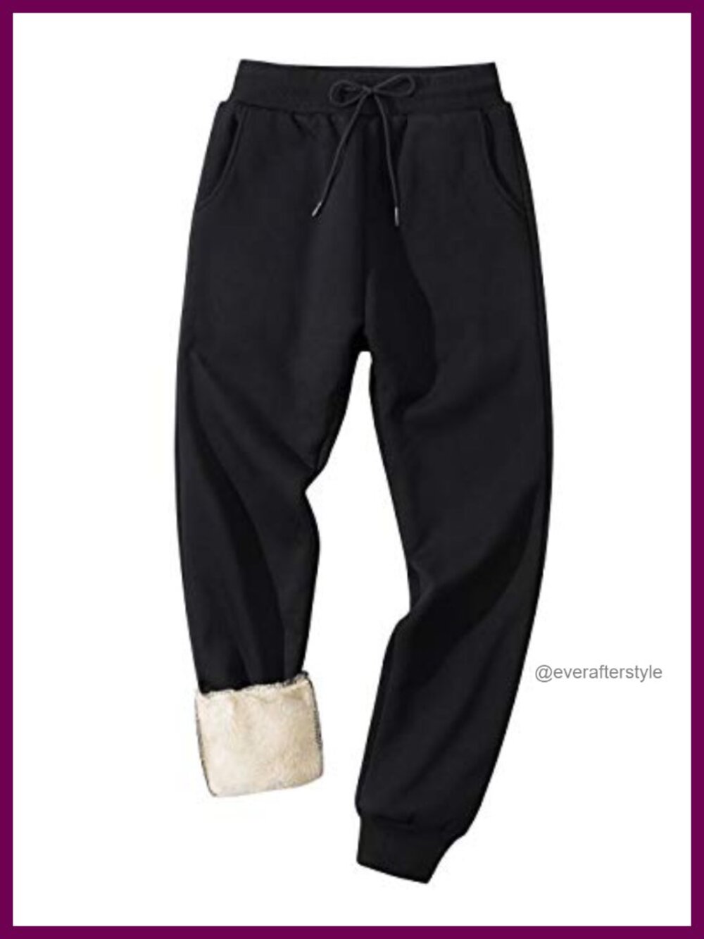 Gihuo Men's Fleece Sherpa Lined Sweatpants Jogger Pants for Winter Running